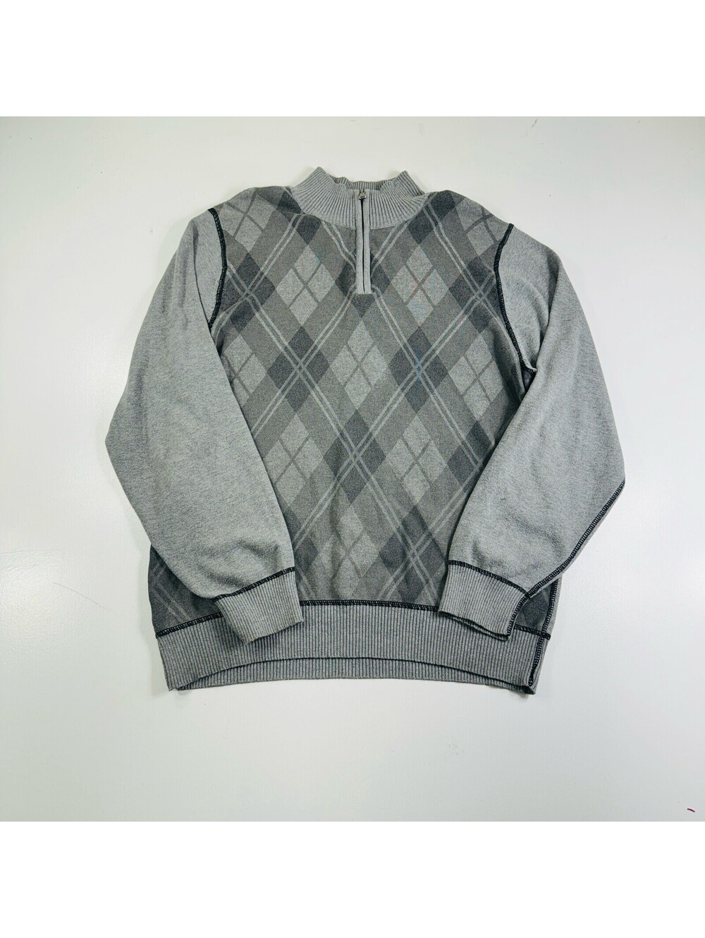 Buckle BKE Athletic Fit Sweater Gray Argyle Men’s Size XL